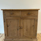 Antique Pine Two Door Housekeepers Cupboard Stripped Pine Sideboard Cupboard