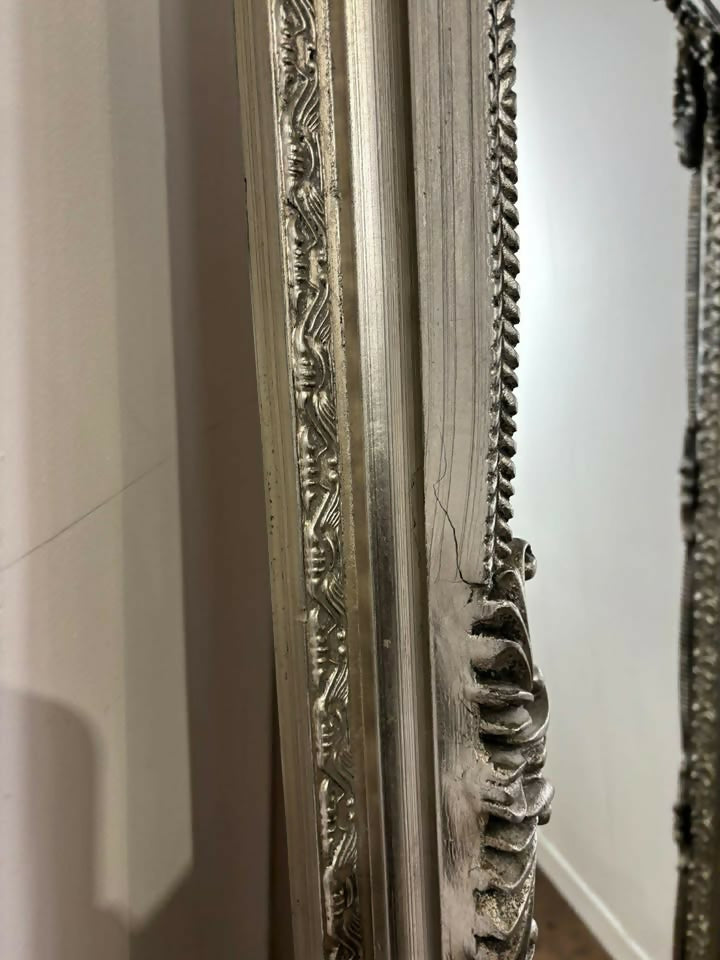 Very Large Gallery Reproduction Rectangular Bevel Edged Lean Mirror / Wall mirror