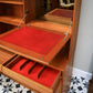 Retro McIntosh Wall Unit Tall Display Cabinet Drinks Cabinet in Teak Mid Century Retro