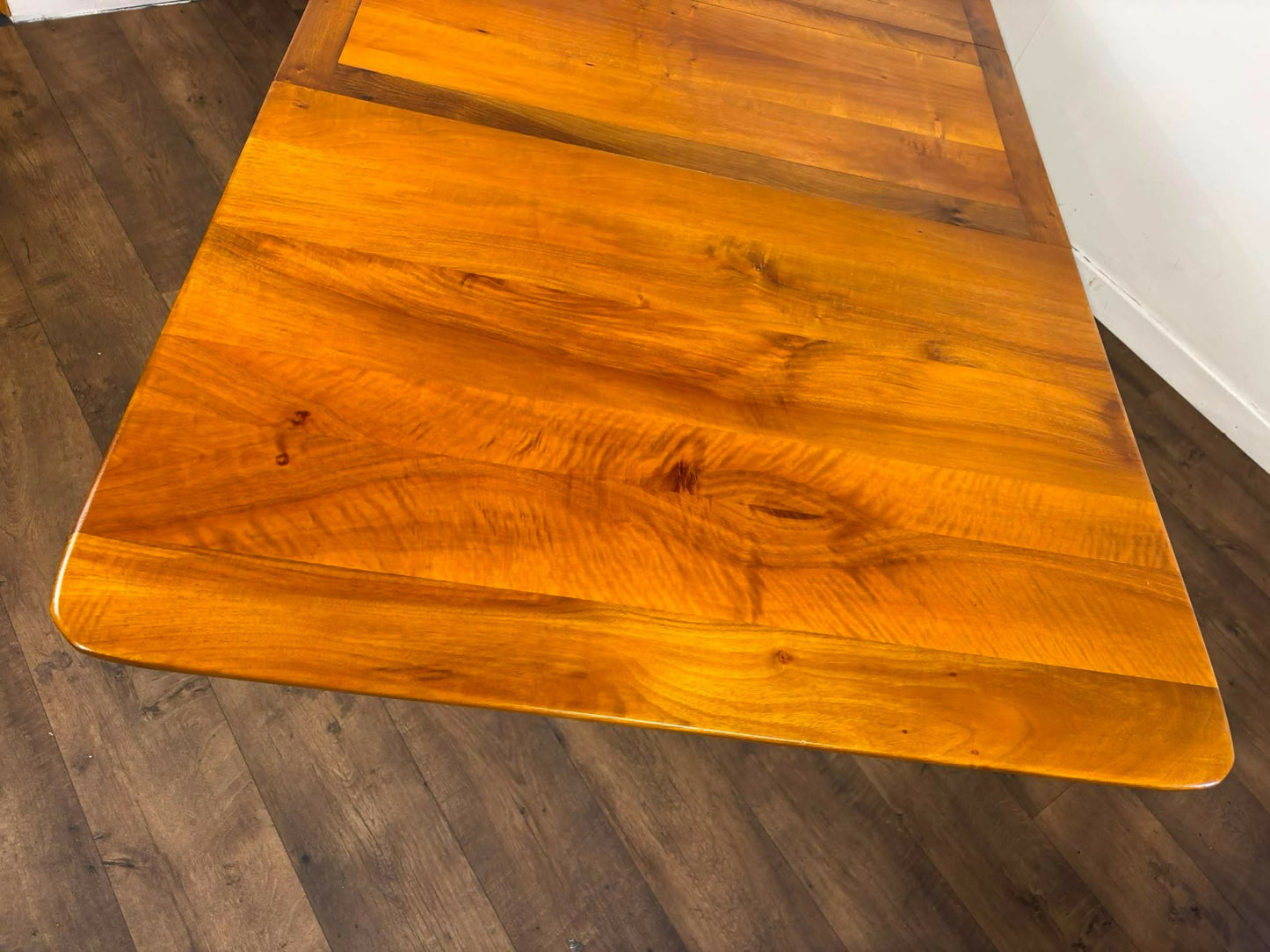 Cherry Wood Refectory Style Extending Table with Concealed Leaves