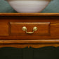 Antique Style Long Console Table - Hardwood Mahogany Finish
