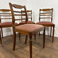 Reproduction Set Of Four Mahogany Inlaid Dining Chairs – Salmon Pink Upholstery