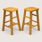 Pair Of Breakfast Bar Stools 66cm Seat Height Vintage Beech FREE UK Delivery*