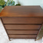 Peppler Furniture Co. 'The Hanover Line' Four Drawer Highboy In Figured Walnut – Canada, C. 1960s