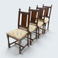 4 Old Charm Dining Chairs Warwick Range Tudor Brown Oak Frames FREE UK Delivery*