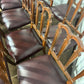 Set Of Twelve Mahogany Dining Chairs With Burgundy Leather Upholstered Seats