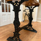 Cast Iron and Oak Hall Occasional Table
