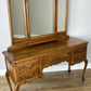 Dressing Table with Mirror Vintage French Louis Oak Vanity Table Makeup LOT 6600