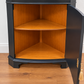 Corner Drinks Cabinet or Display Cabinet Restored Black Mahogany