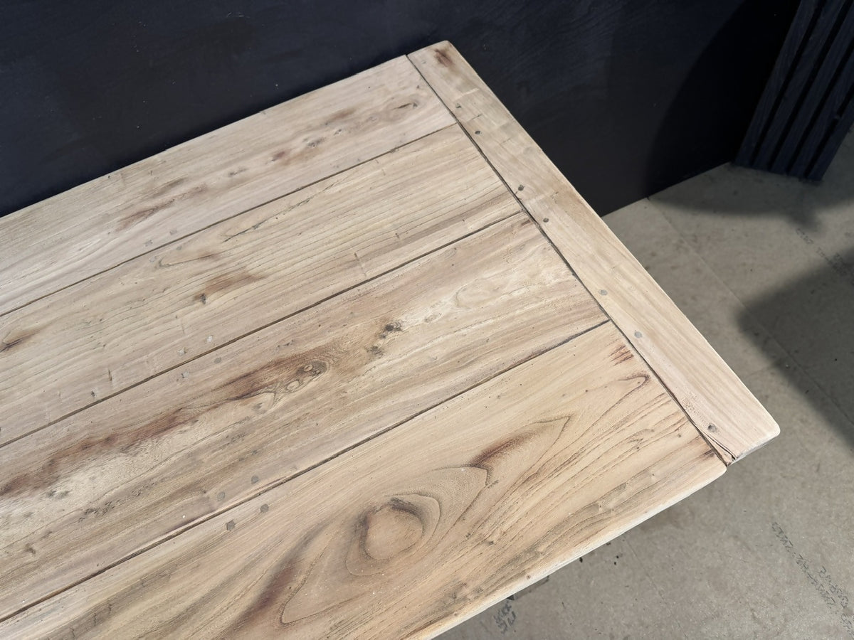 Bleached Oak Farmhouse Dining Table