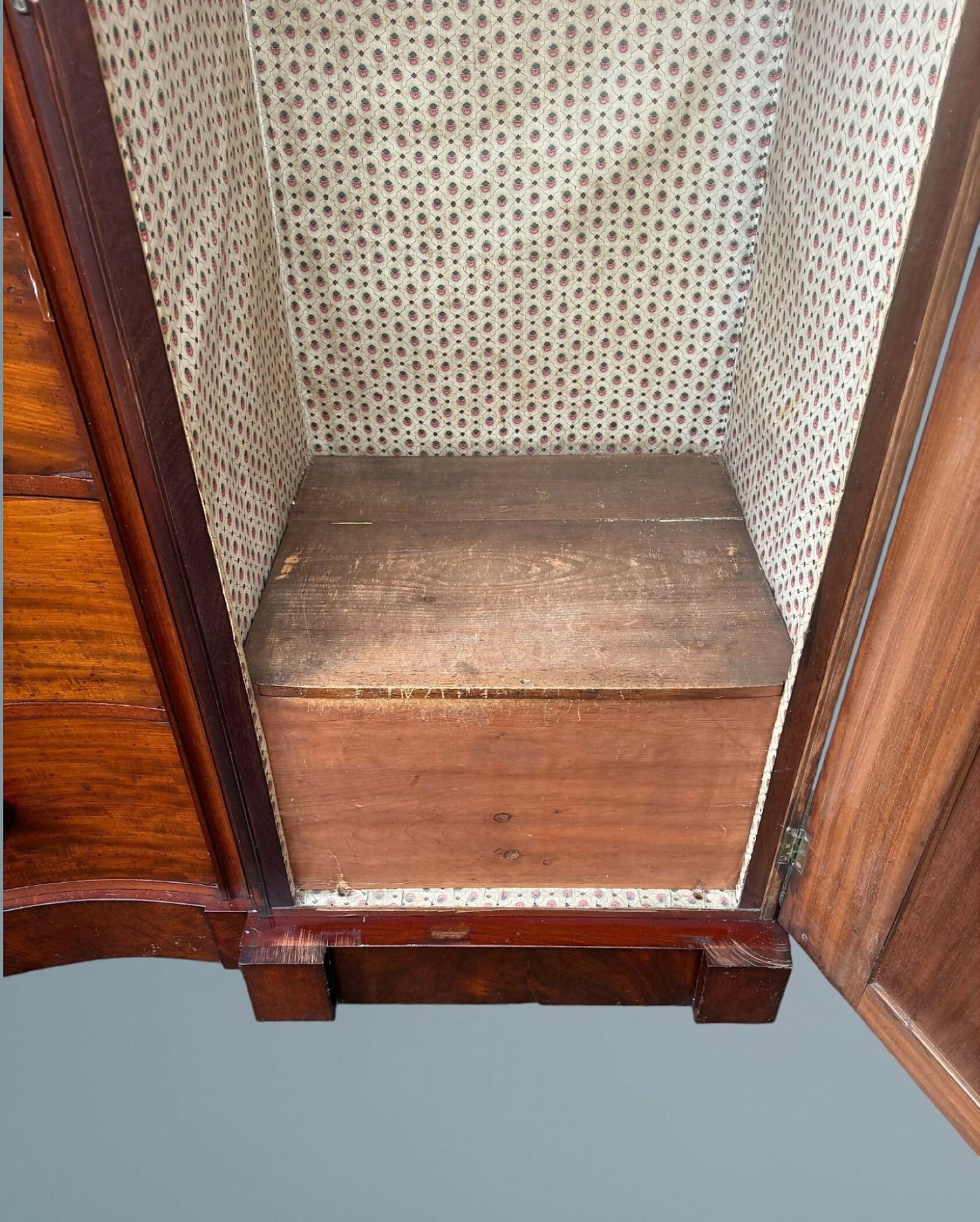 A Good Large Figured Mahogany Compactum Wardrobe