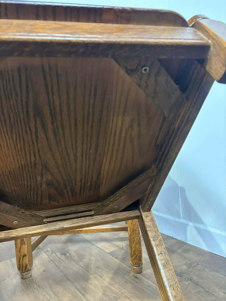 Set of Six Custom Made Elm Bar Back Dining Chairs