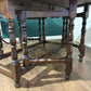 Large Oak Dropleaf Dining Table On Turned Legsqwqw