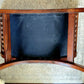 Vintage Carule Stool/Seat Indonesian Teak, Leather Padded Seat Cushion A Beauty!