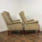 Pair of Reproduction Button Backed Upholstered Armchairs