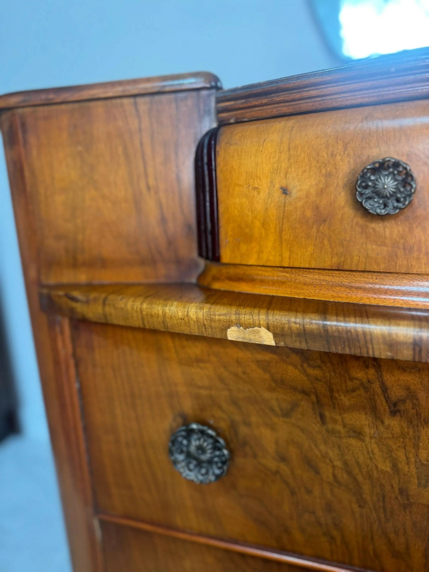 Art Deco Mid century retro vintage dressing table drawers mirror
