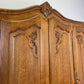 Wardrobe Vintage French Louis XVI Style Oak Four Door Carved Armoire LOT 6503