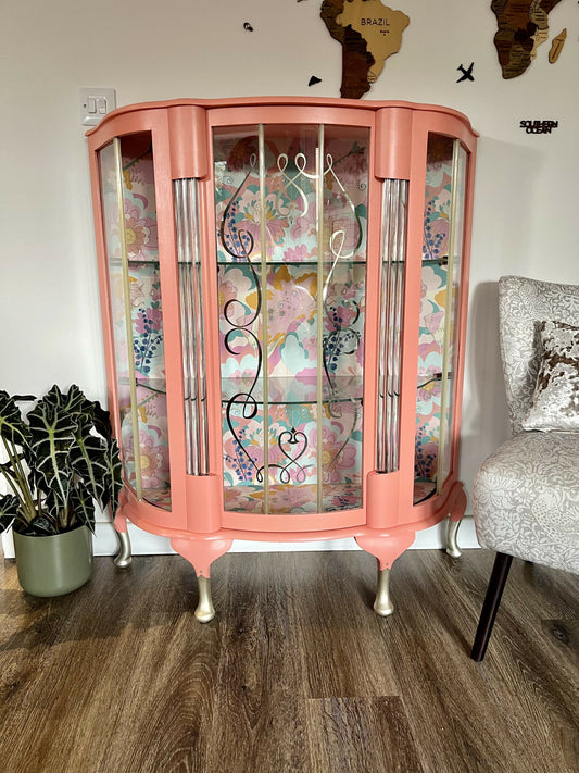 Art Deco Curved Cocktail Cabinet