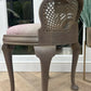 Vintage Cocktail/ Dresser Chair Upholstered Pink Ombre Linen
