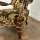 Victorian Armchair Floral Upholstered