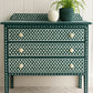 SOLD - Hand Painted Vintage Chest of Drawers: Hand-Stencilled Indian Inlay Inspired Furniture