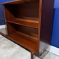 Vintage Glass Teak Display Bookcase Wide Teak Mid Century Glass Display Cabinet