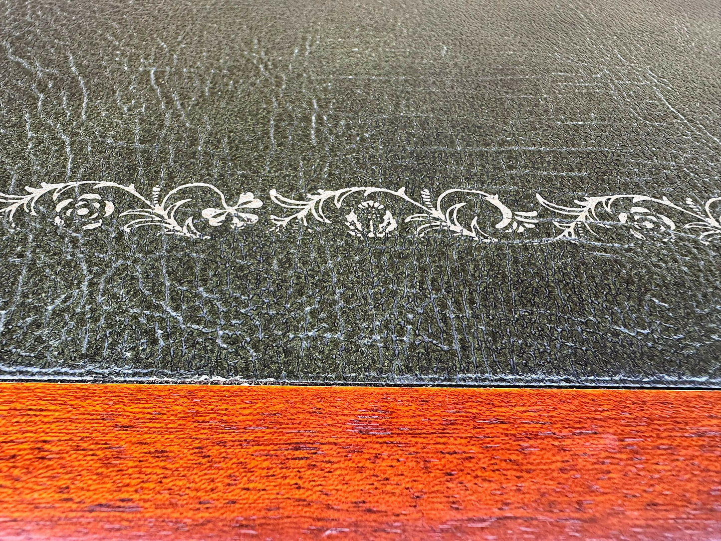 Mahogany Pedestal Writing Desk With Leather Top