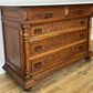 Chest of Drawers Antique French Style Oak Marble Top Carved Cabinet LOT 6450