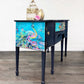 Navy Abstract Antique Sideboard