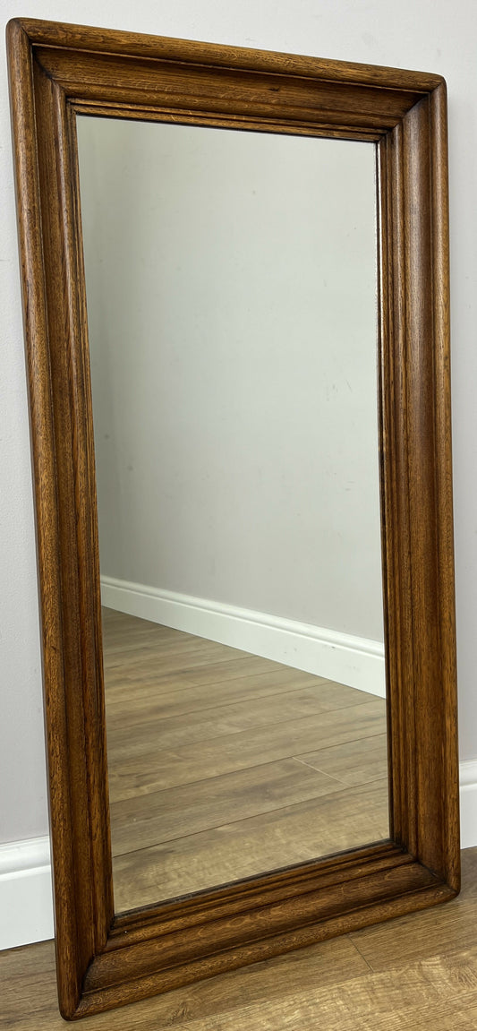 Mirror Vintage French Style Oak Carved Decorative Frame Wall Mirror LOT 6336