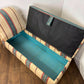 Vintage Striped Day Bed with Ottoman Storage