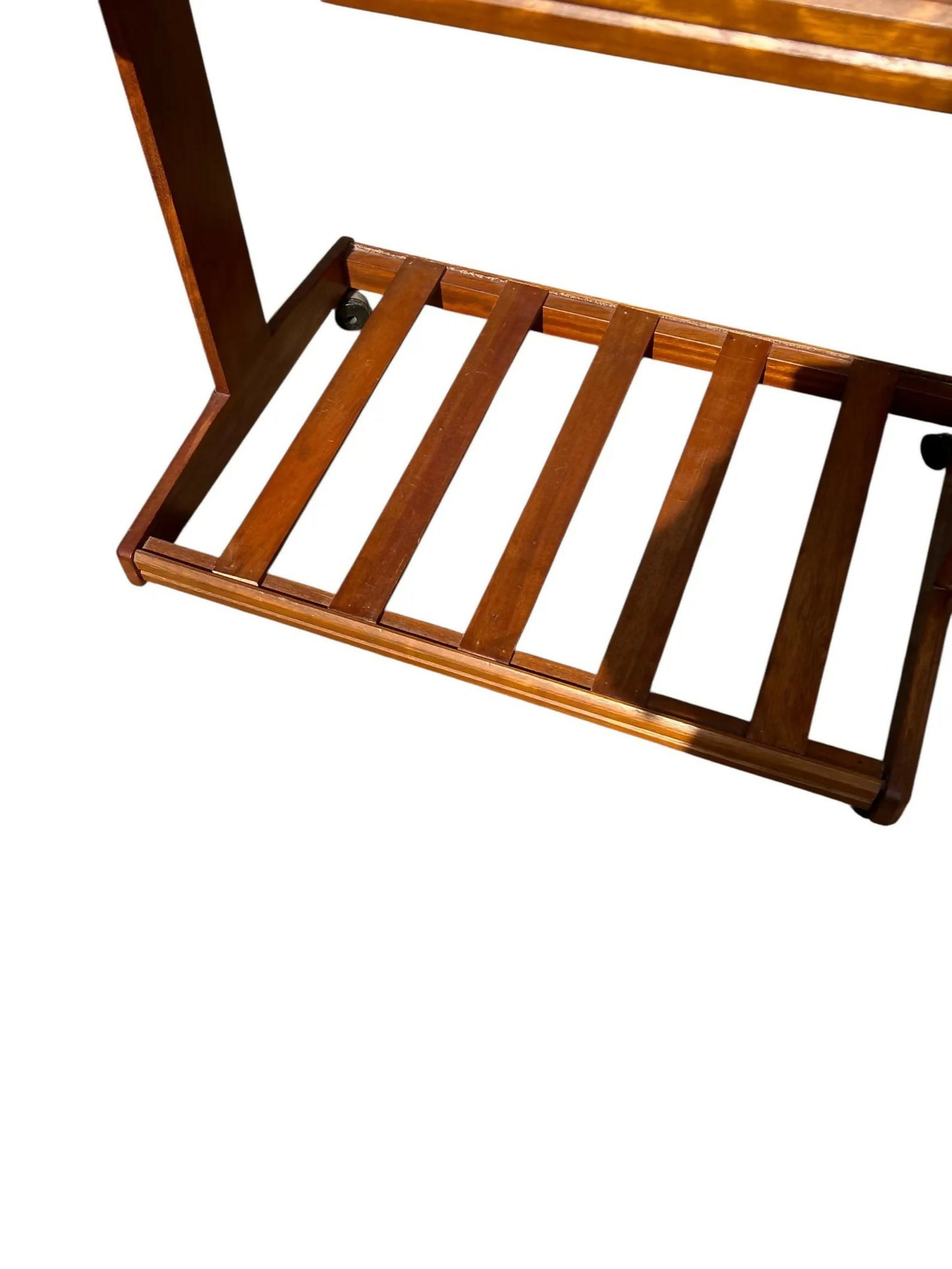 Mid-Century Teak and smoked glass side Table / Trolley