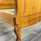 Bed Antique French Louis XVI Oak Double Bed Frame Carved Headboard LOT 3662