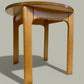 1-2 Vintage Wooden Round Side Table Light Wood Finish