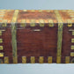 Large Antique Oak Brass Bound Silver or Plate Chest, Trunk