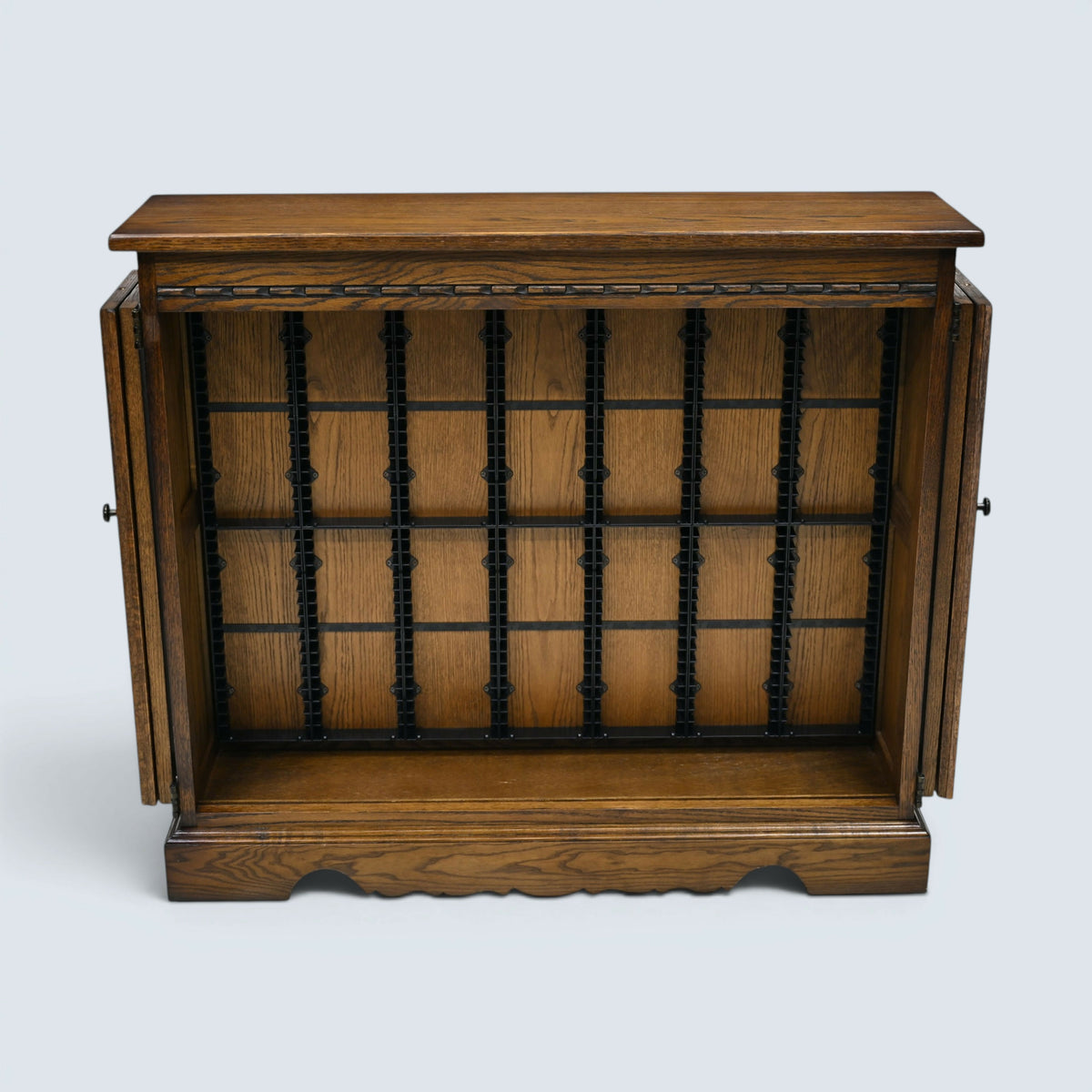 Old Charm CD Storage Cabinet For 238 CDs Light Oak Finish FREE UK Delivery*