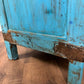 Vintage Indian Reclaimed Wooden Blue Rustic Cupboard