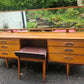 Mid Century Modern Dressing Table by White & Newton with stool and mirror