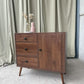 Vintage Mid Century Modernist Style Compact Sideboard Cupboard Danish Design R1156