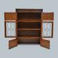Old Charm Wall Top Unit Bookcase Leaded Glass Display Cupboard FREE UK Delivery