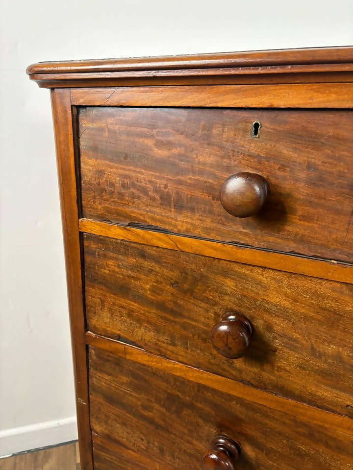 Victorian Mahogany Two Over Four Chest Of Drawers