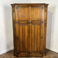 Vintage Oak Priory Style Double Wardrobe