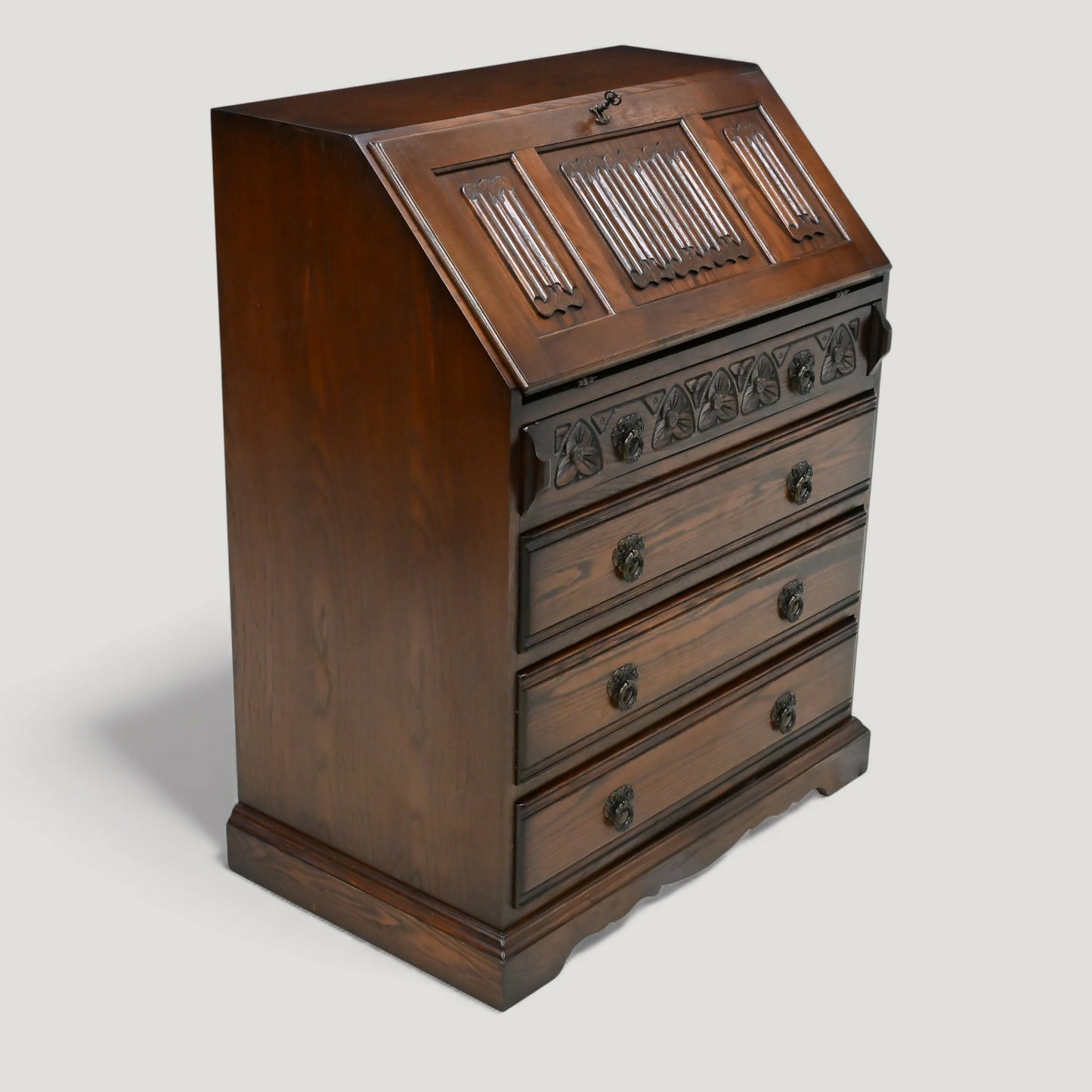 Old Charm Bureau With Fitted Interior 4 Drawers Working Lock FREE UK Delivery*. SBR10973/2509E