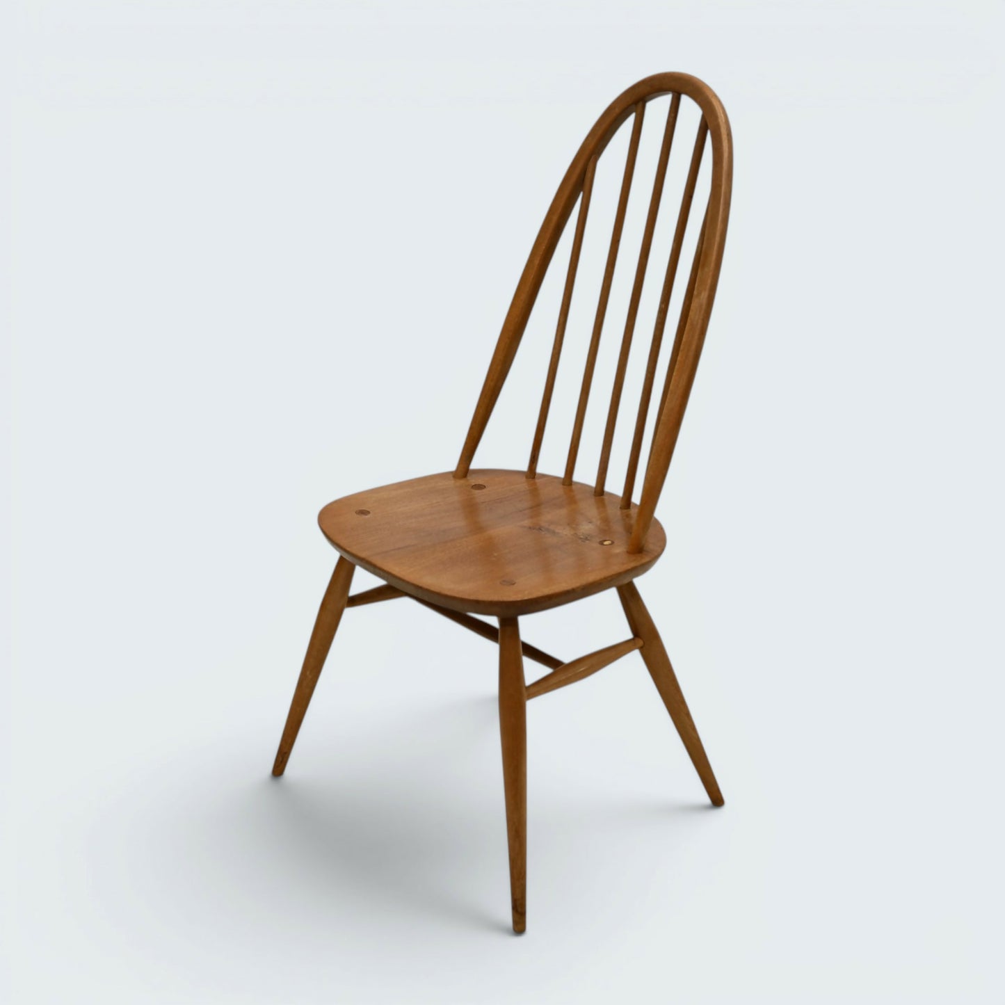 3 Ercol Dining Chairs Windsor Quaker Light Finish Vintage 1970s FREE UK Delivery