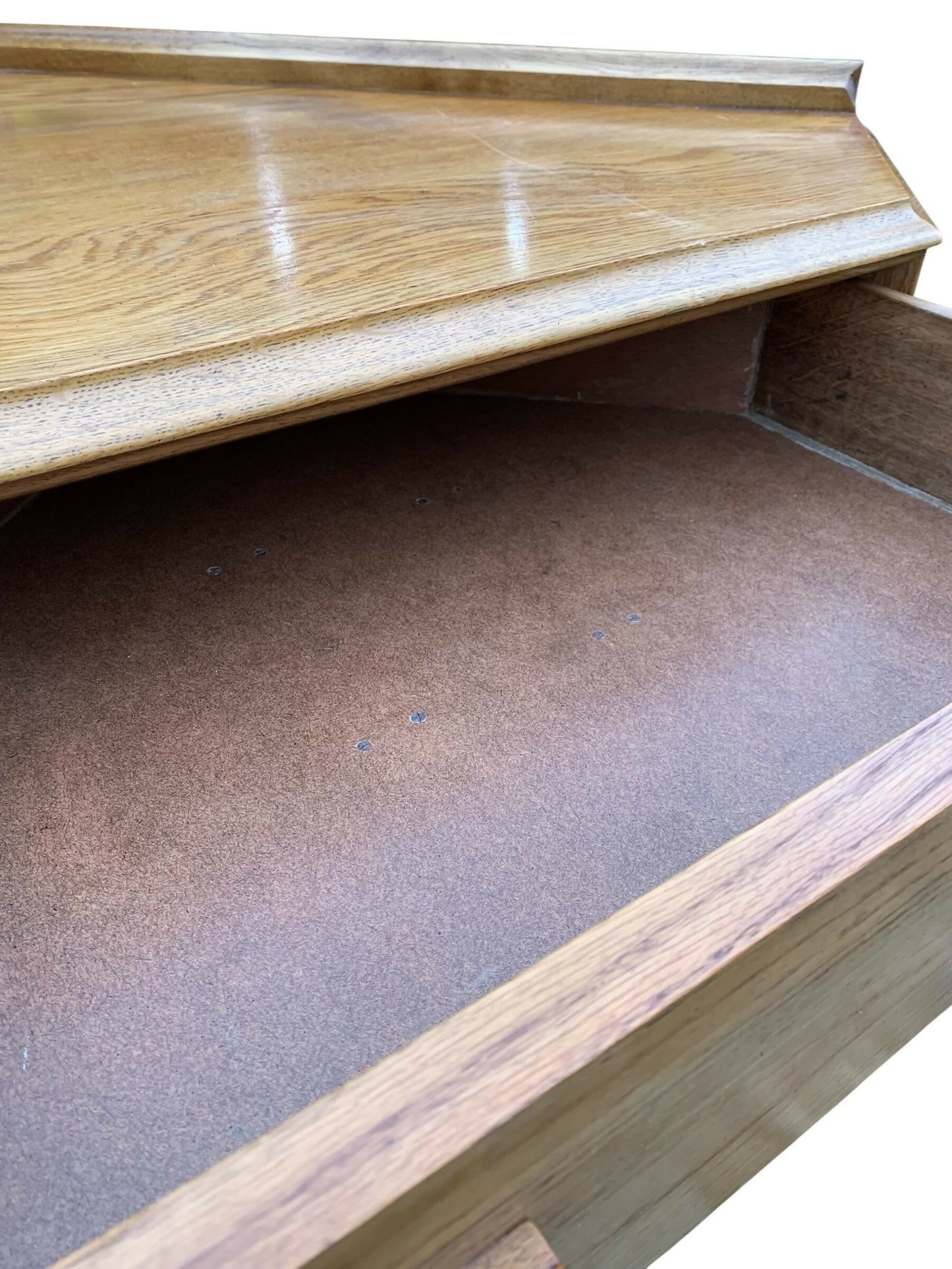 Mid century light Oak corner cupboard / drinks cabinet