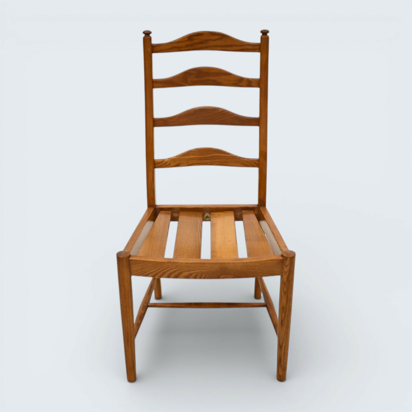 Ercol Set Of 4 Dining Chairs Light Finish Ladderback 1970s FREE UK Delivery*