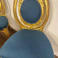 Set of Five Antique French Rococo Style Gilt Dining Chairs
