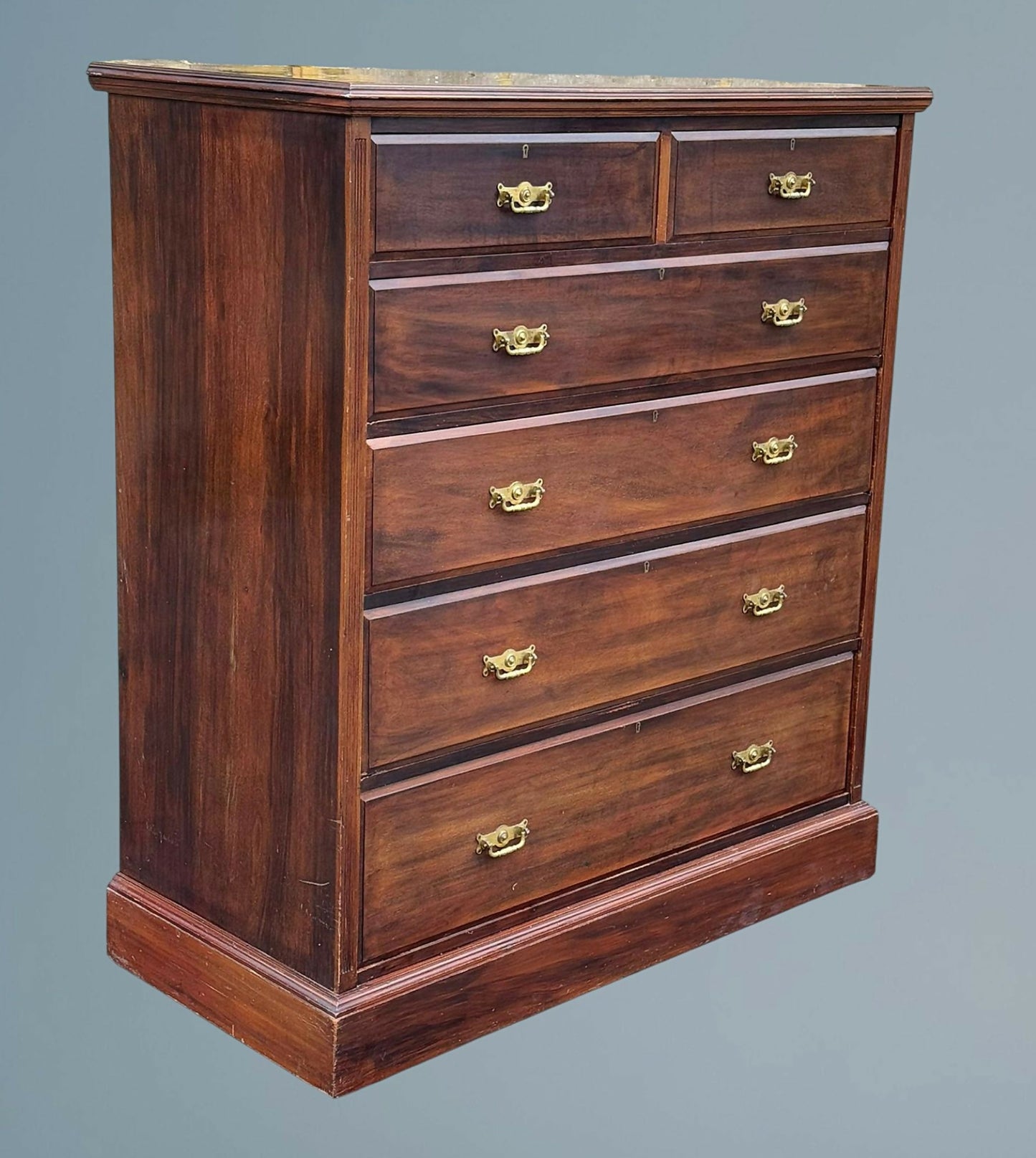 Large Edwardian Walnut Chest of Drawers