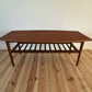 Mid Century Danish Teak Coffee Table Vintage Retro MCM Surfboard Style Coffee Table