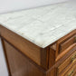 Chest of Drawers Antique French Style Oak Marble Top Carved Cabinet LOT 6448
